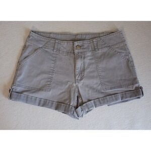 Magellan Outdoors Shorts Womens Grey  Cotton Spandex Rolled Hem Hiking Sz 10